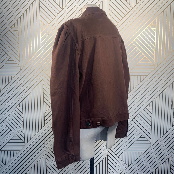 LPA the Label Kyla Denim Jacket Espresso Brown - Picture 8 of 12